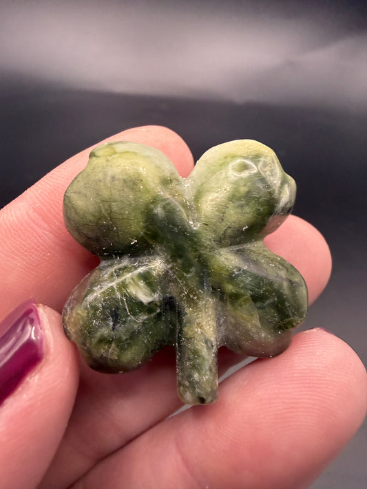 Serpentine Jade Four-Leaf Clover