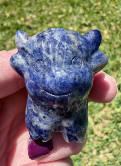 Sodalite Highland Cow 5.5x4.5cm