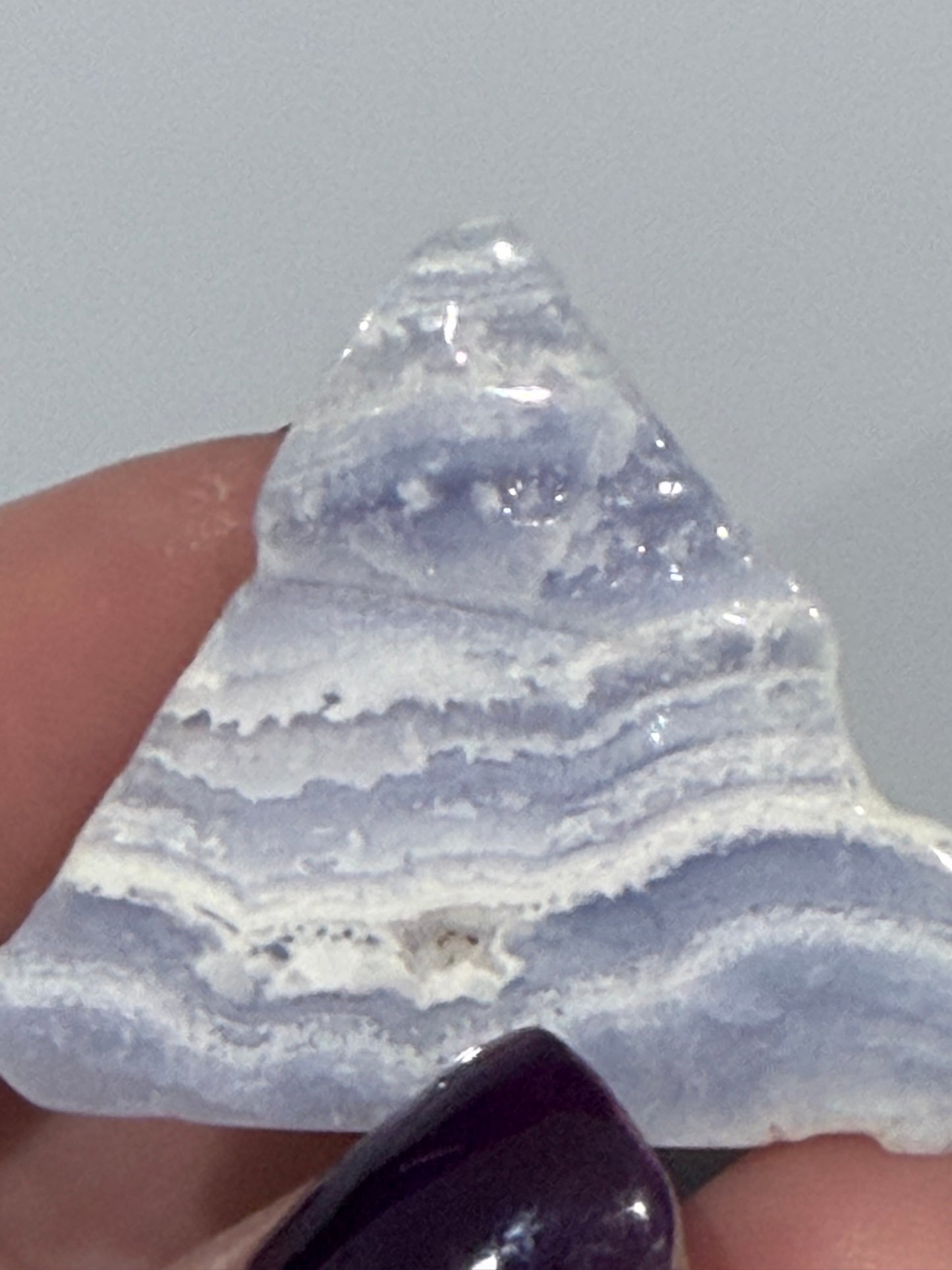 Blue Lace Agate Mini Freeform with Druzy F