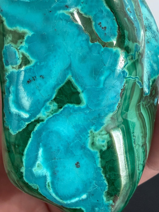Chrysocolla with Malachite Freeform Premium– Madagascar – 275g -