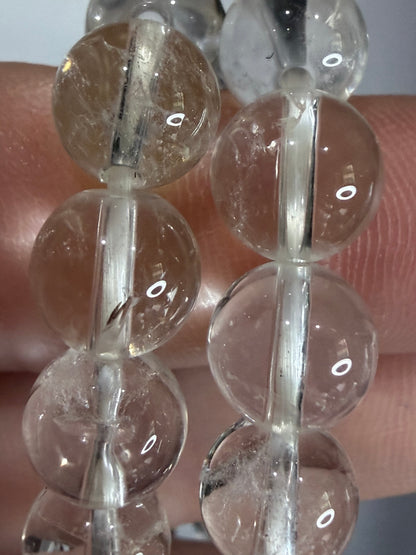 8mm High Quality Clear Quartz Bracelet Natural Quartz | Clarity, Energy Amplification & Balance