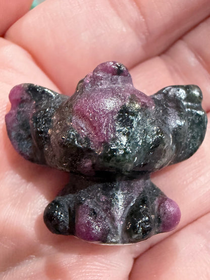 Stitch Crystal Mini Carving – Approx. 3cm (Choose Your Material)
