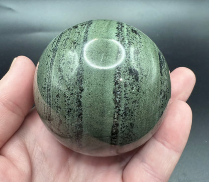 Green Hair Jasper Sphere – 6.3cm