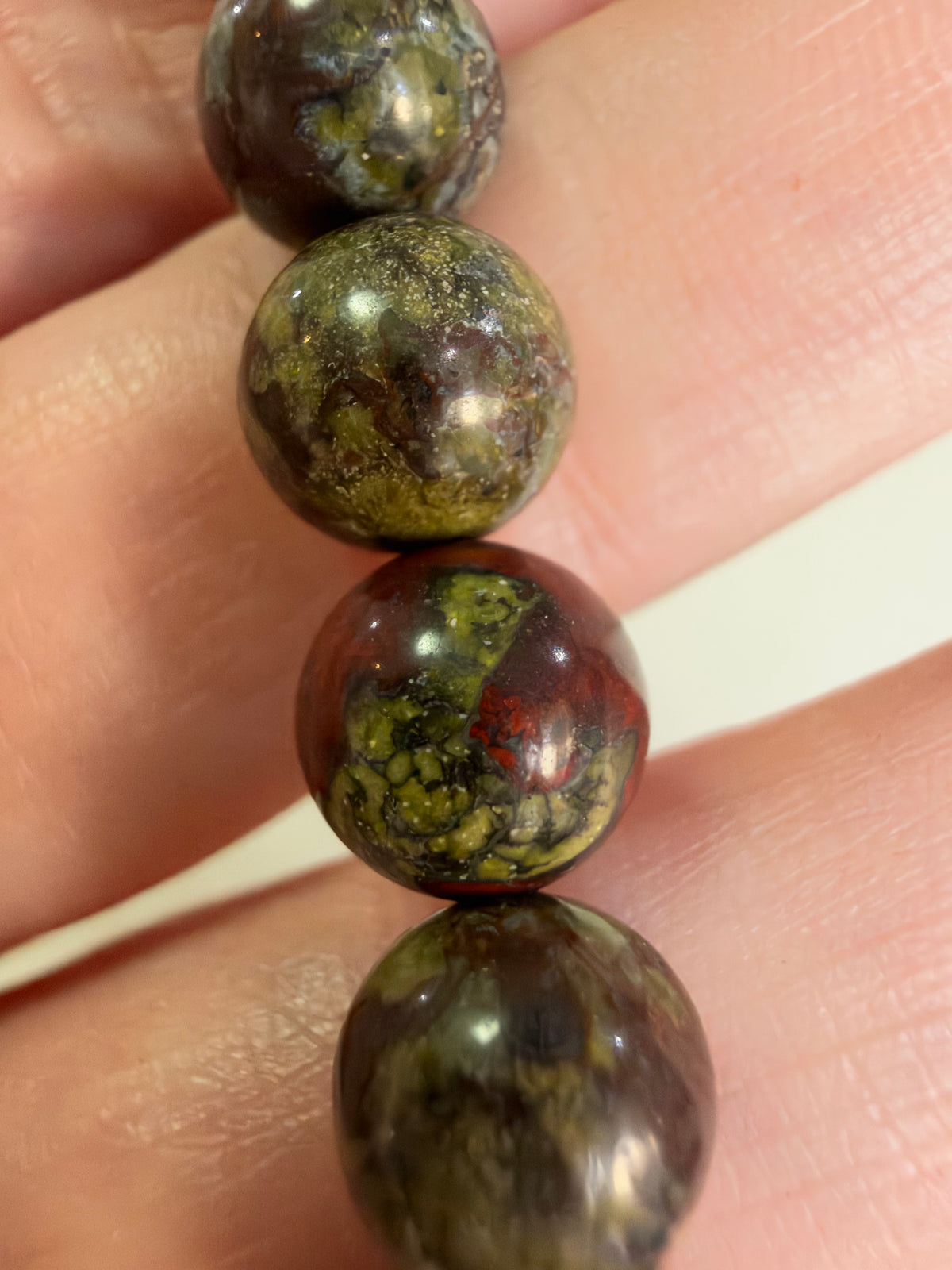8mm Dragon Blood Jasper Bracelet