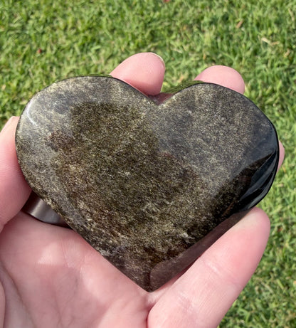 Gold Sheen Obsidian Heart – 7.3cm
