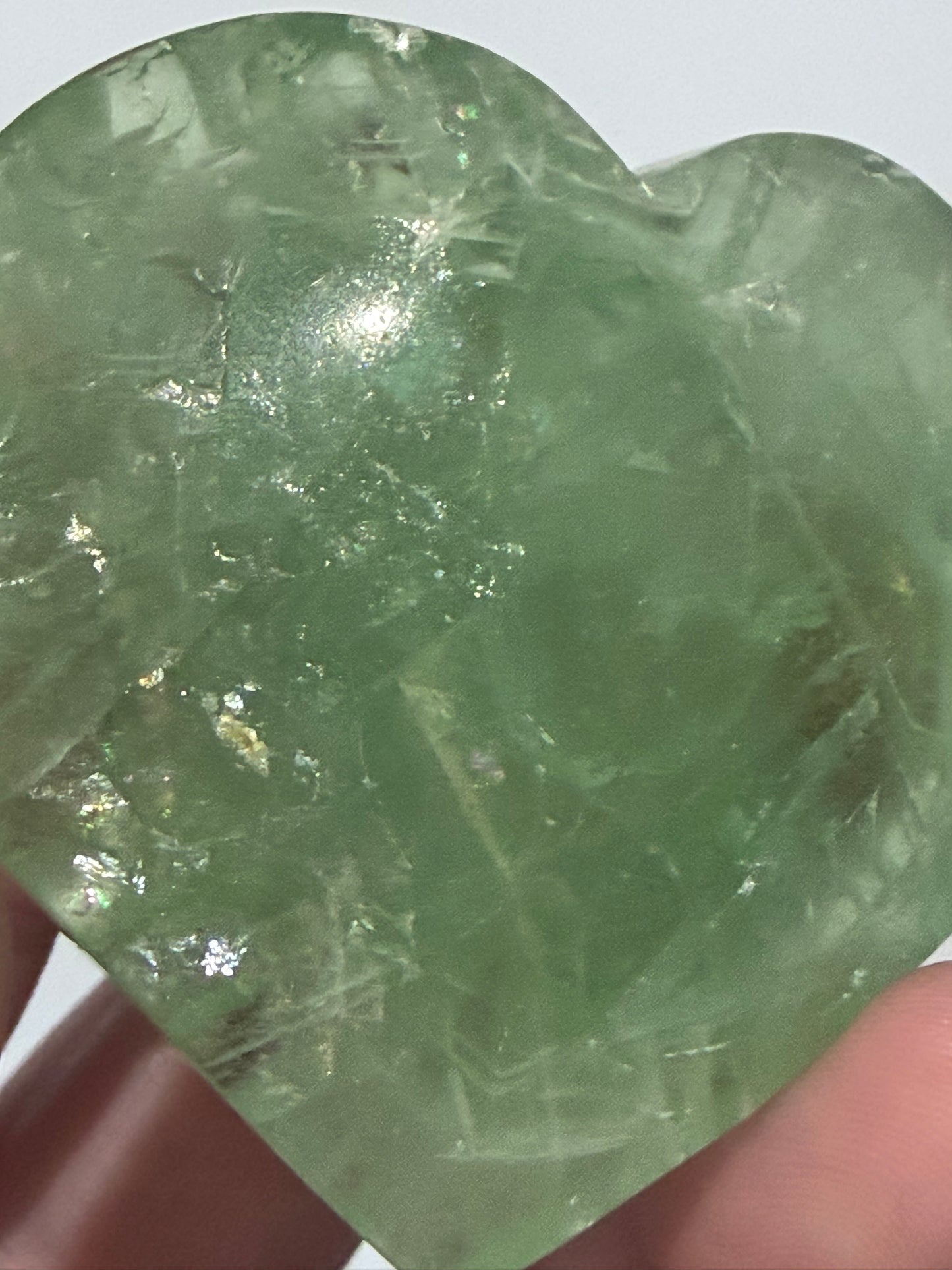 Green Fluorite Self-Standing Heart 5.5cm