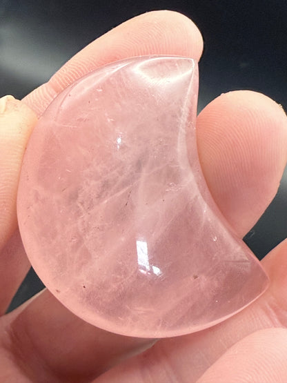 Rose Quartz Moon from Madagascar