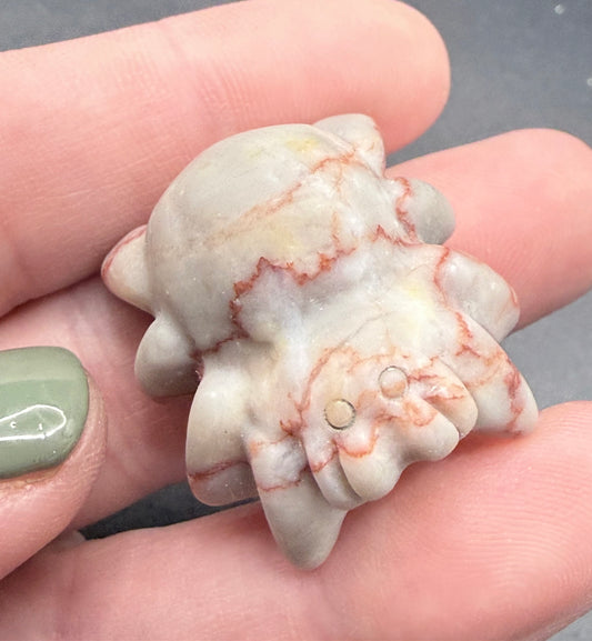 Spiderweb Jasper Spider Carving – 2.7cm
