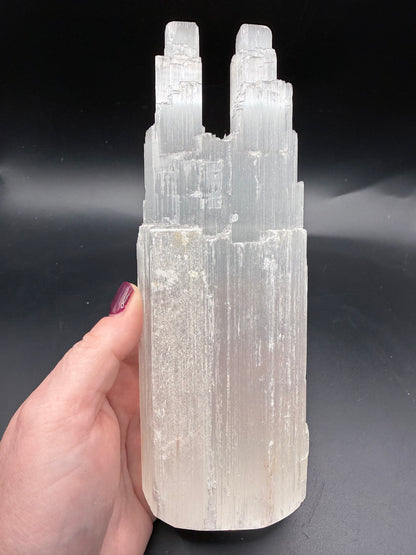 Selenite Twin Tower 20cm