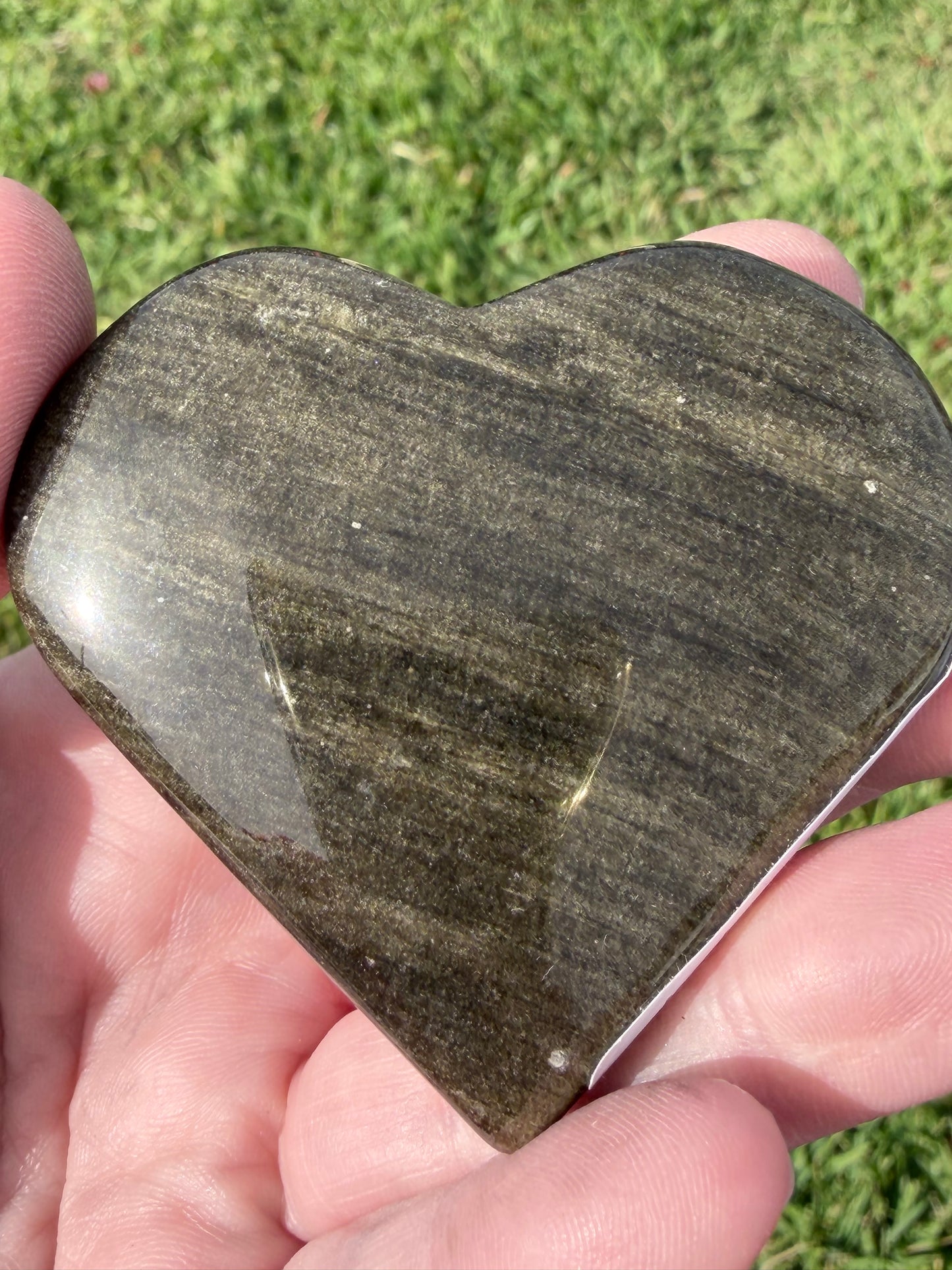 Gold Sheen Obsidian Heart – 6.4cm