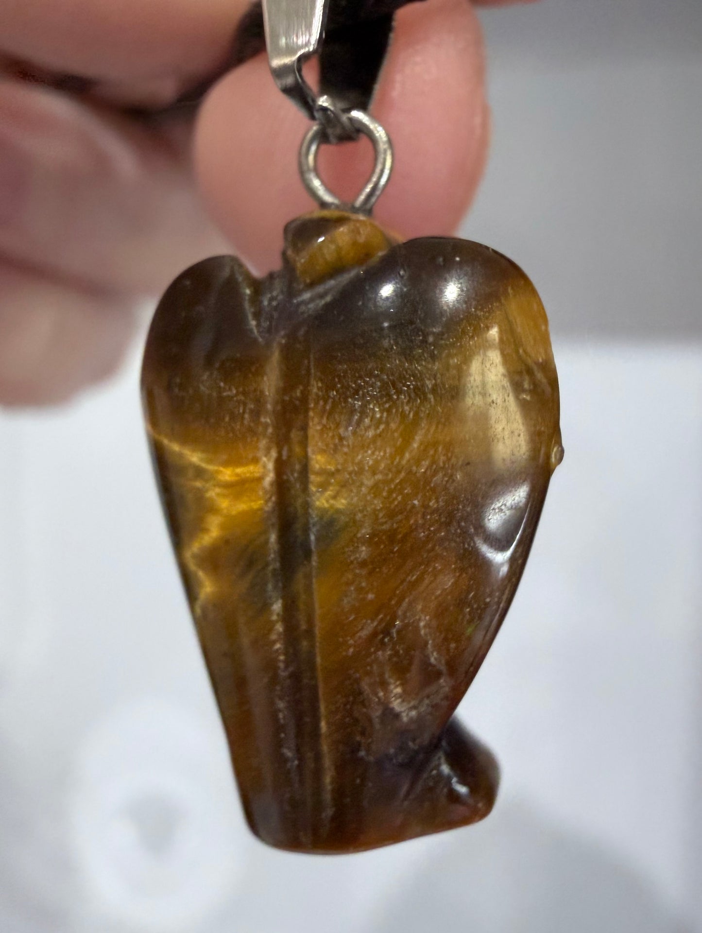 Tiger’s Eye Angel Crystal Pendant – 2.2 × 1.6 cm B