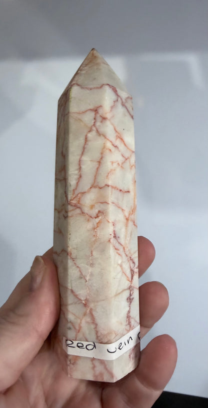 Red Vein Jasper Crystal Tower – 13.7cm | 298g E