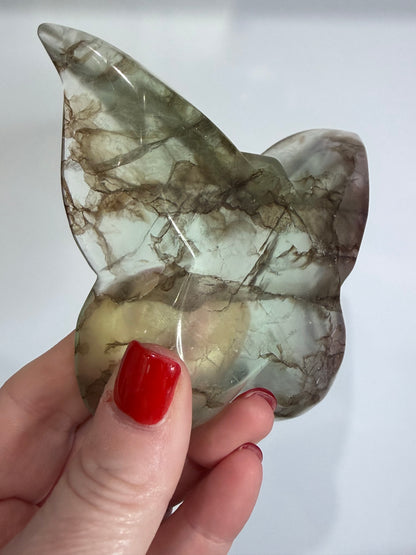 Dendritic Fluorite Butterfly Bowl – 317g