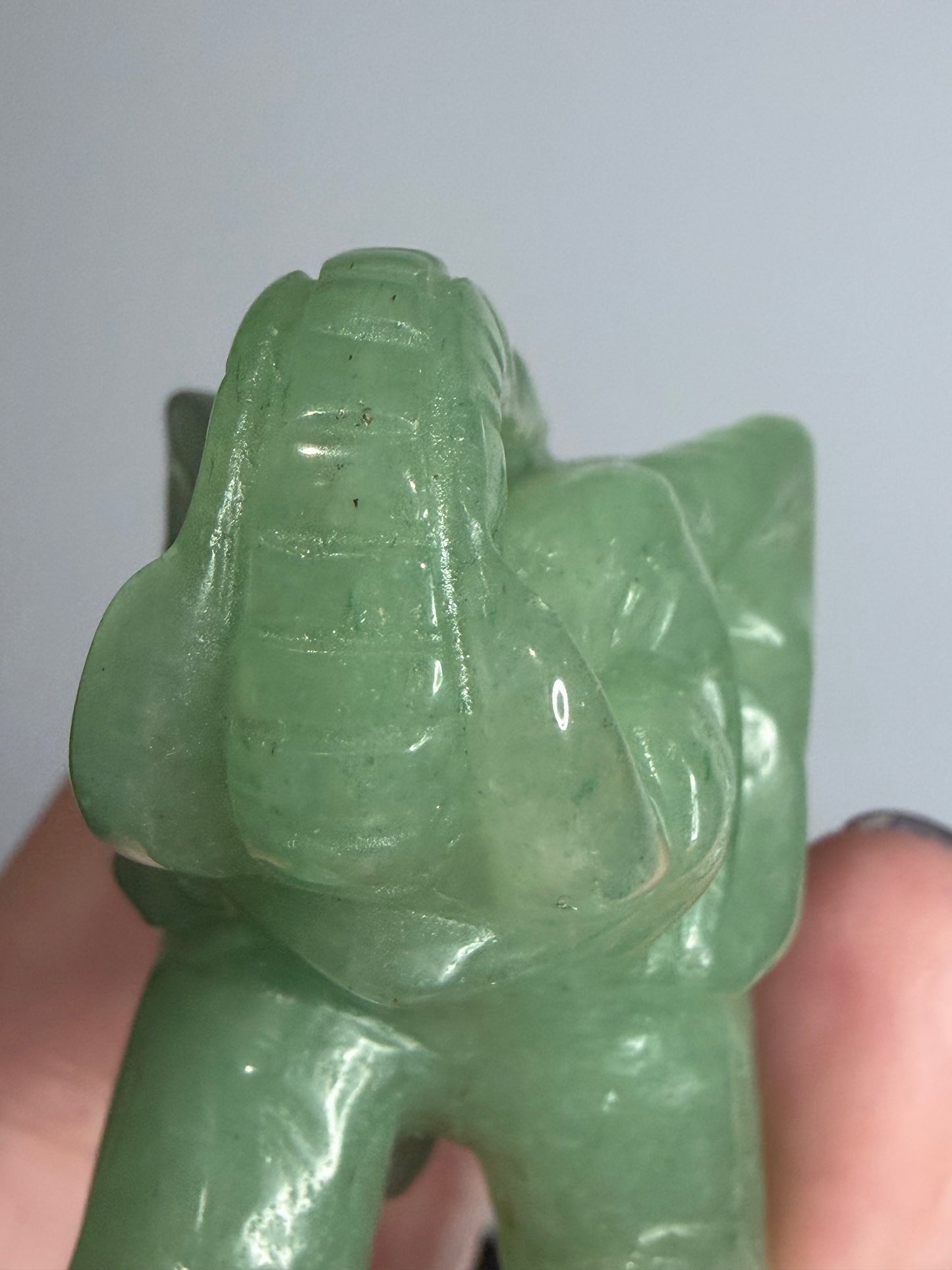 Green Aventurine Elephant Carving