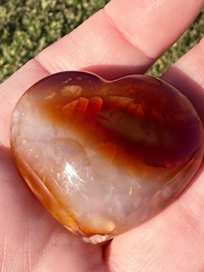 Carnelian Puffy 4cm Heart