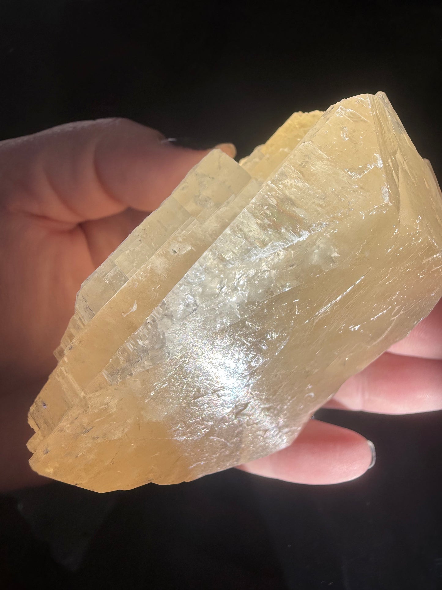 Raw Calcite on Light Base