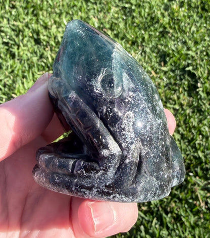 Blue Fluorite Shark Carving 7.2cm | 242g