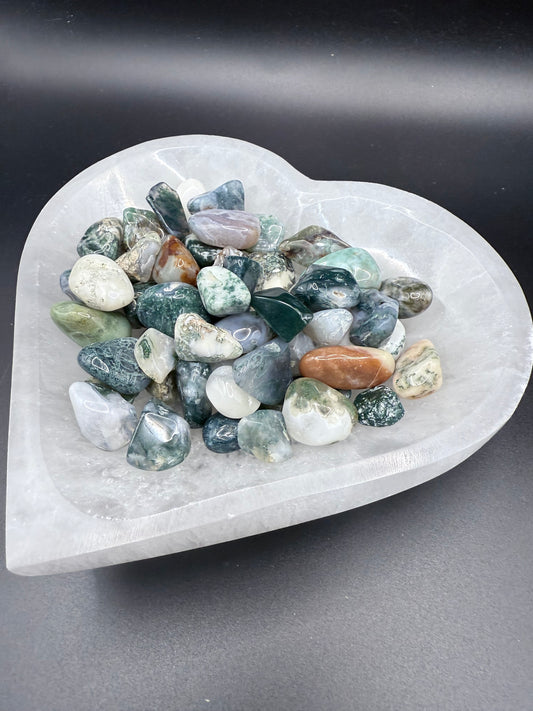 Moss Agate Tumbles
