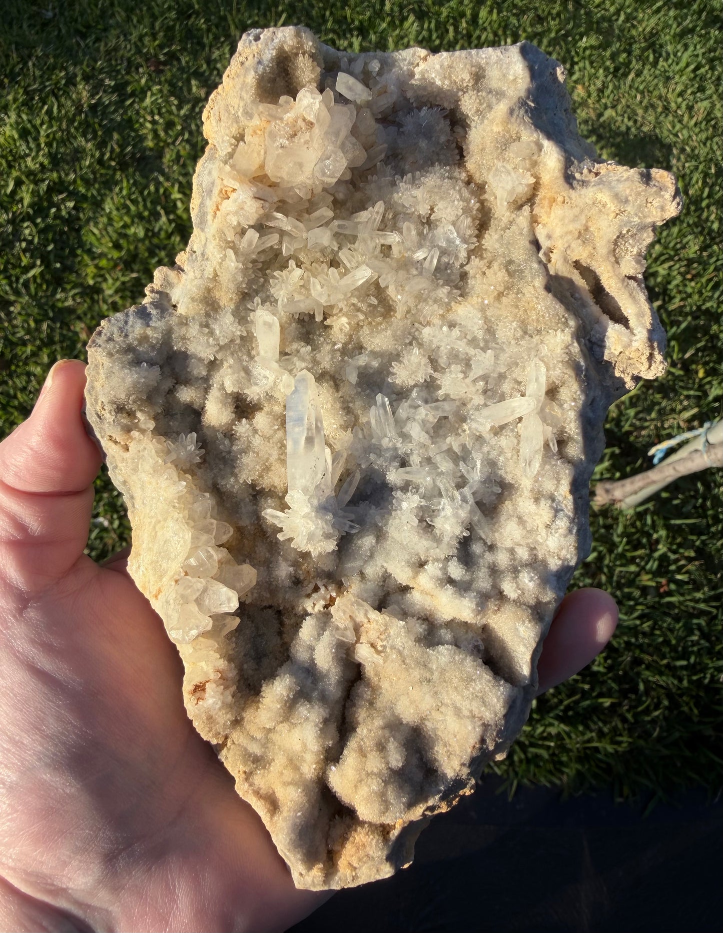 Indonesian Quartz & Druzy Chalcedony Cluster – 18.5cm