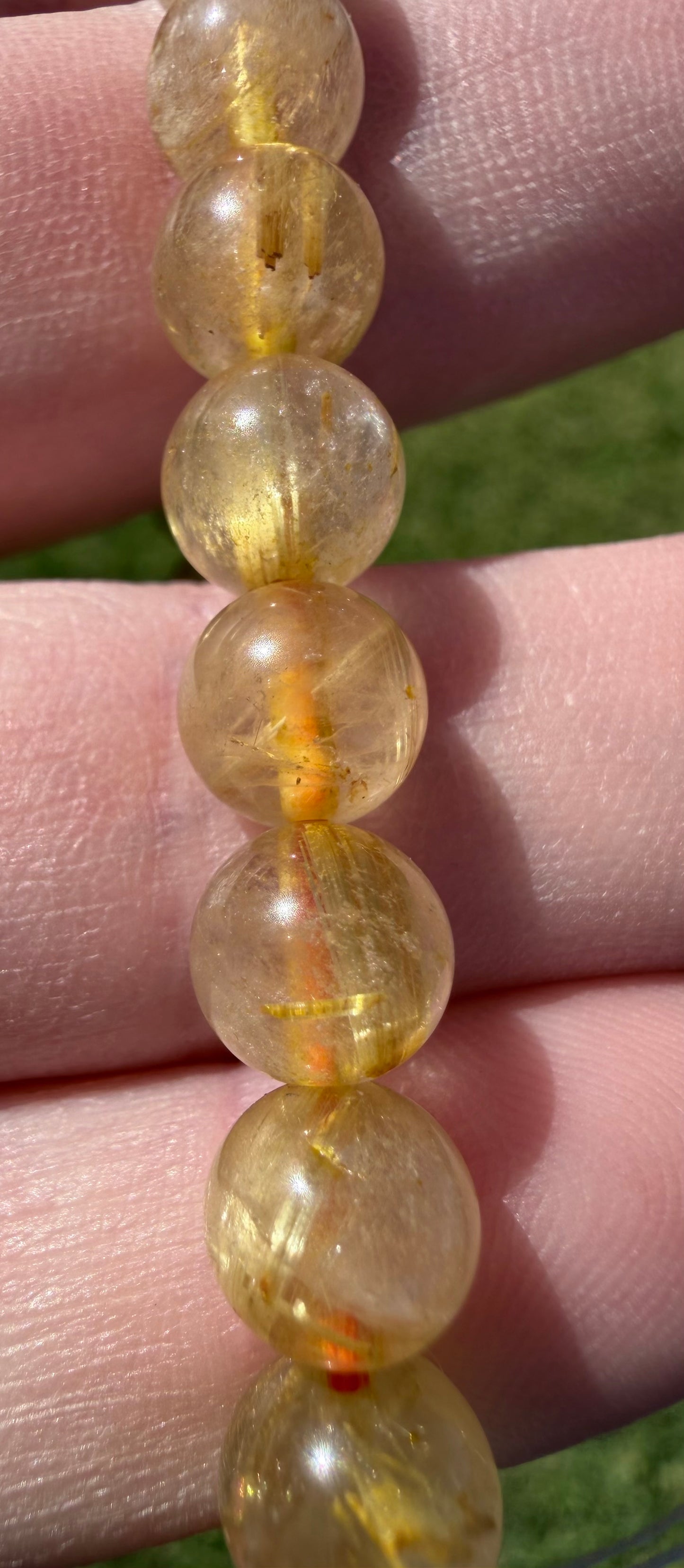 Golden Rutilated Quartz Bracelet — 8mm