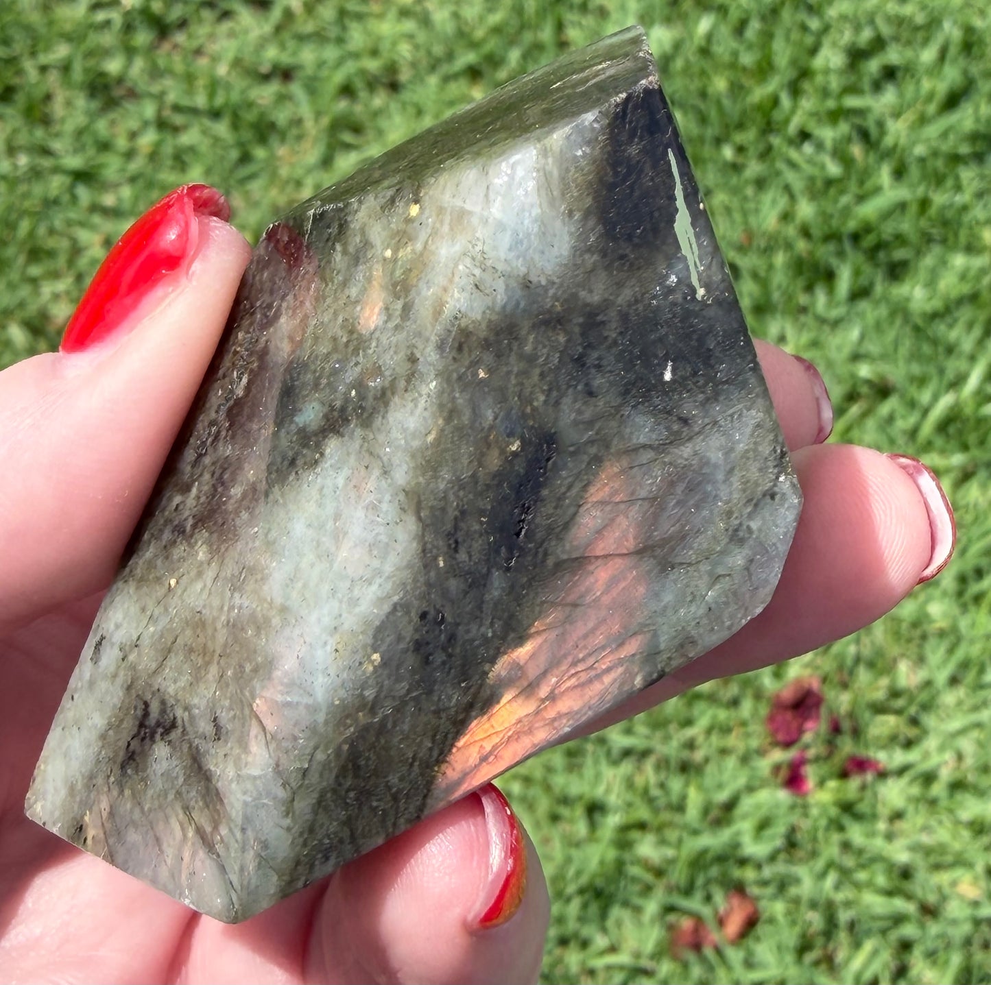 Labradorite Crystal Freeform – Copper Flash | 157g H