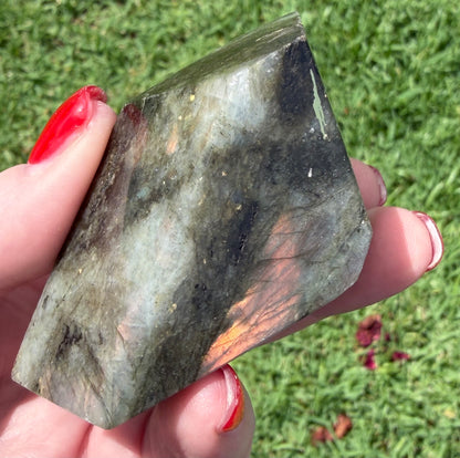 Labradorite Crystal Freeform – Copper Flash | 157g H