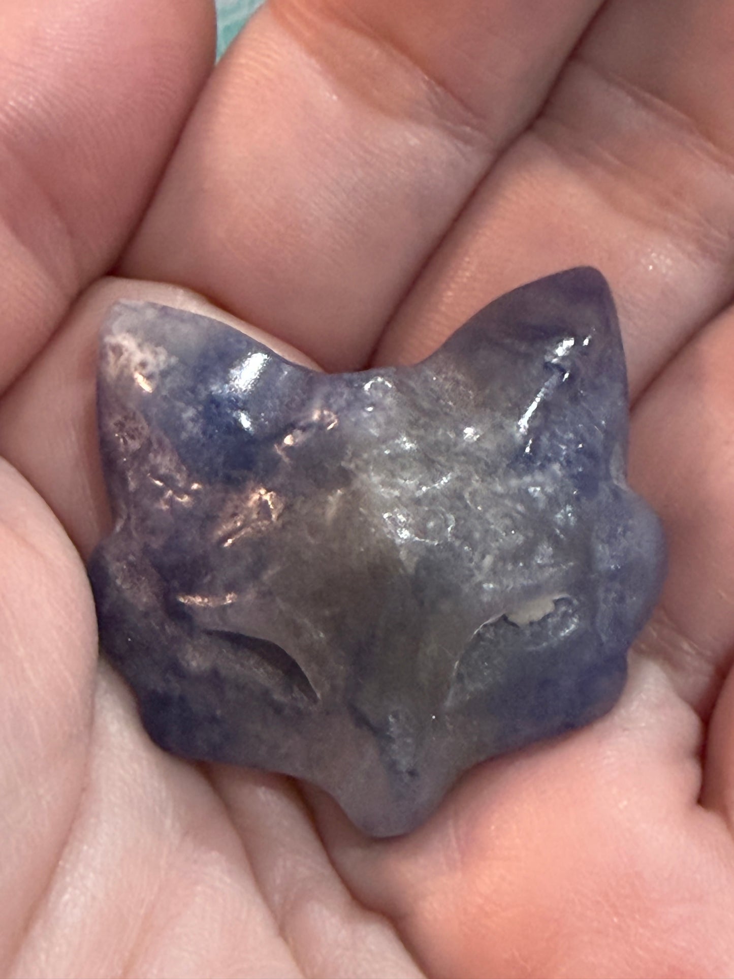 Fox Mask Crystal Carving – 3.5cm – Various Materials