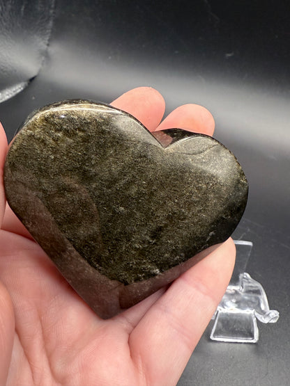 Gold Sheen Obsidian Heart