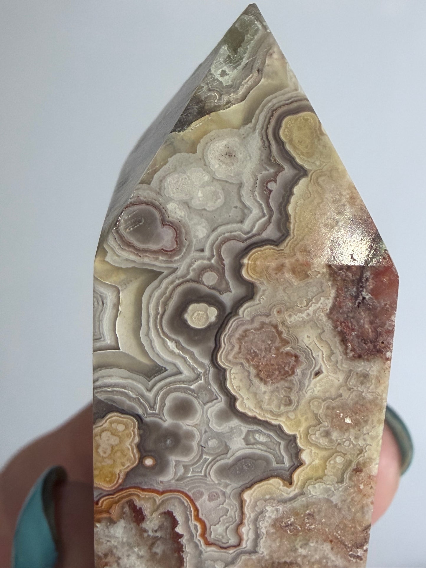 Mexican Crazy Lace Agate Tower –B