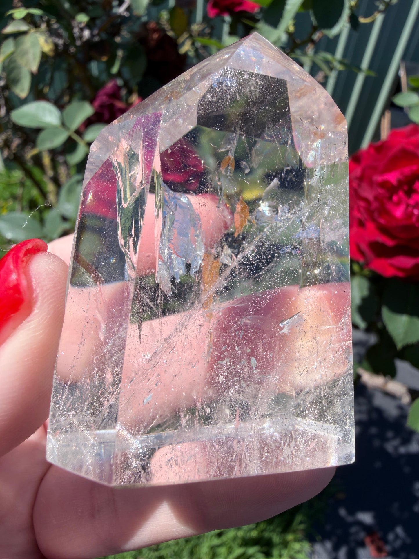 Clear Quartz Point with Iron Inclusions – 6.2 × 4.8 cm