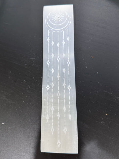 Selenite Dream Catcher Incense Holder - 20cm