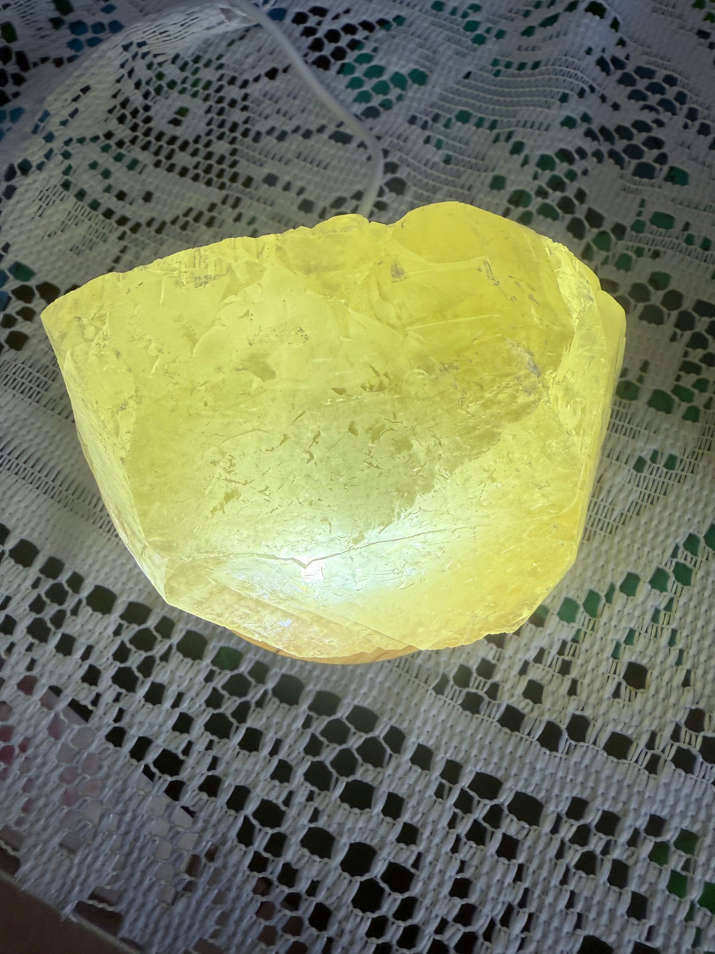 Raw Calcite on Light Base