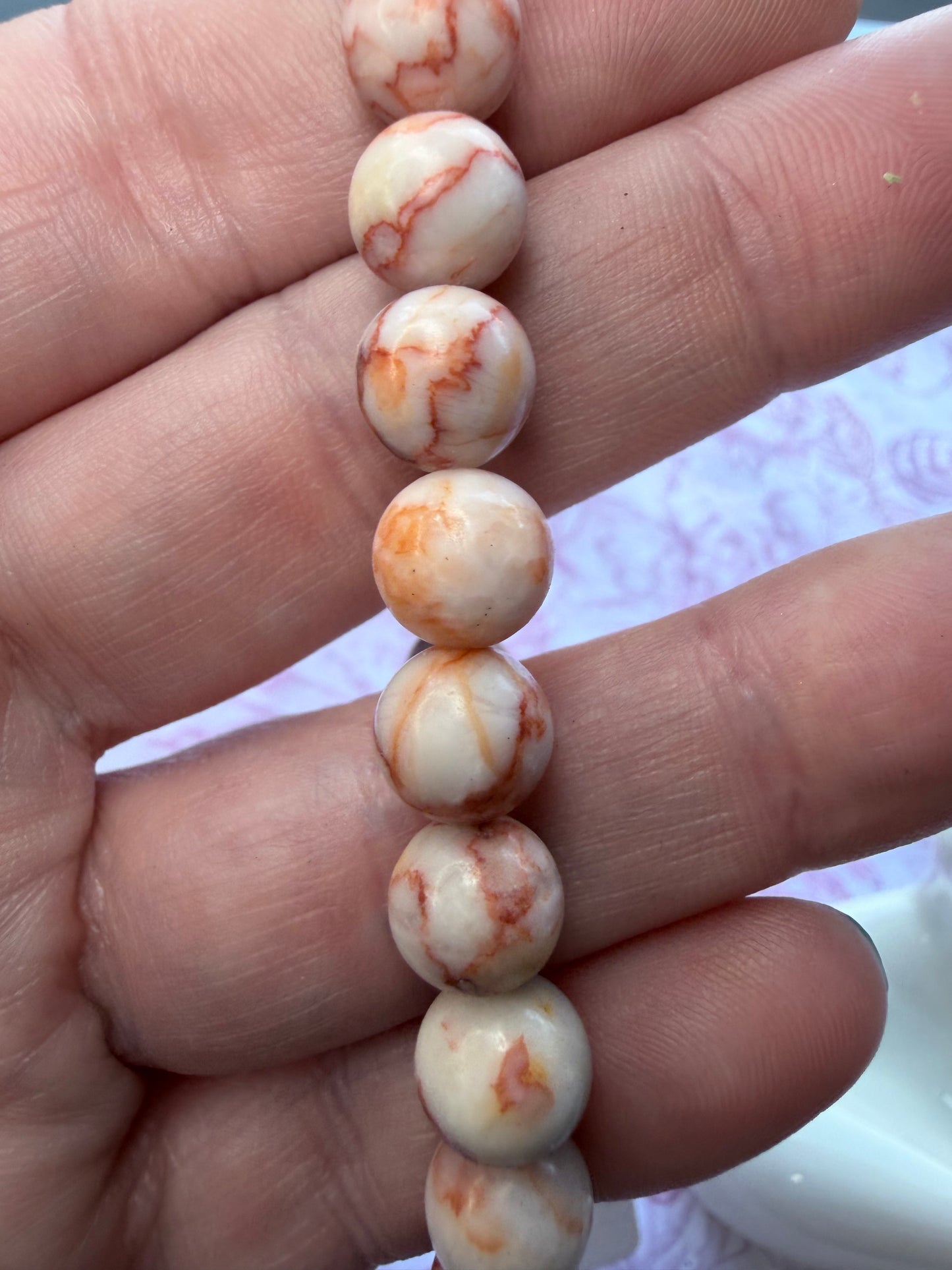 Red Vein Jasper Bracelet – 8mm (Stretch)