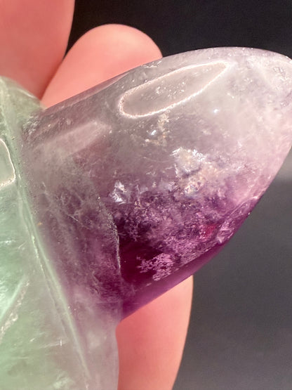 Rainbow Fluorite Turtle Carving