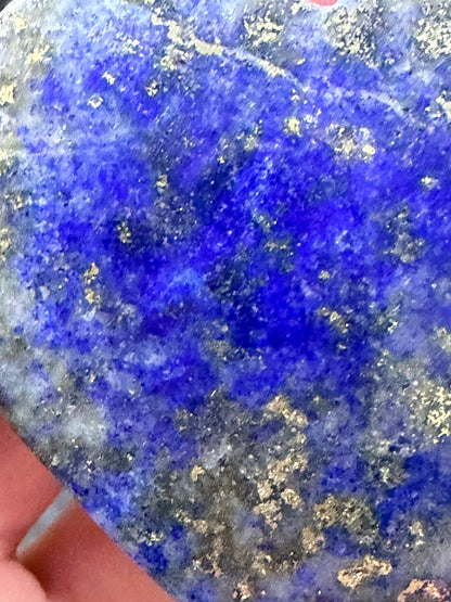 Natural Lapis Lazuli Heart with Pyrite | 5.2 cm | 60g E