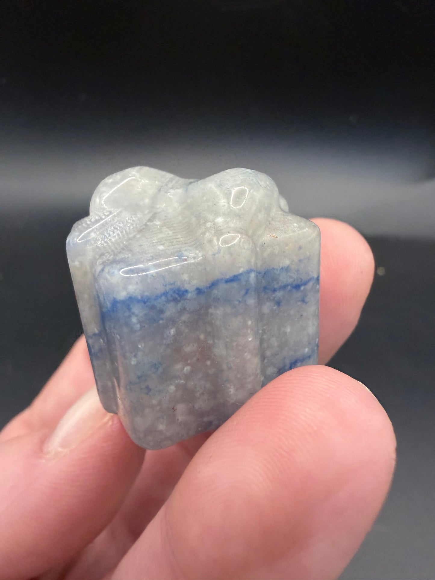 Blue Aventurine Gift Box Carving – 3cm