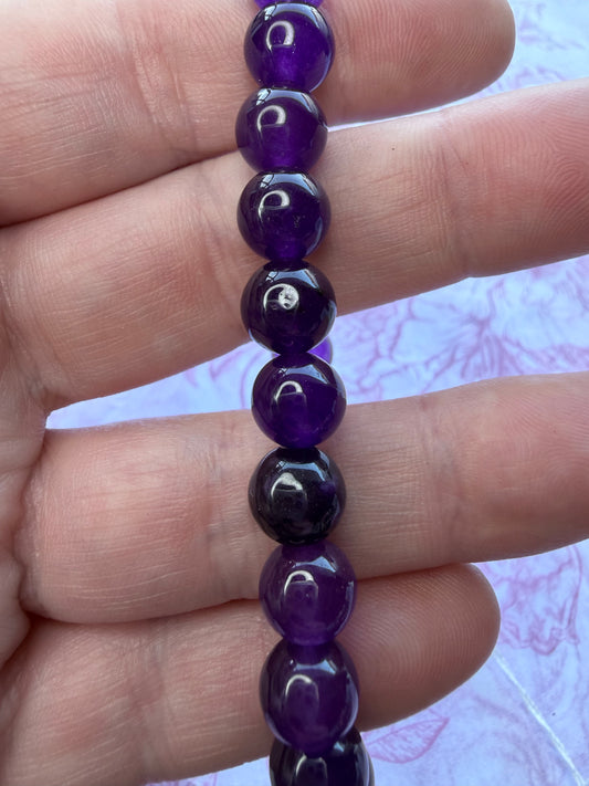 Amethyst Bracelet – 8mm (Stretch)
