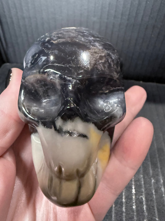 Volcano Agate Skull