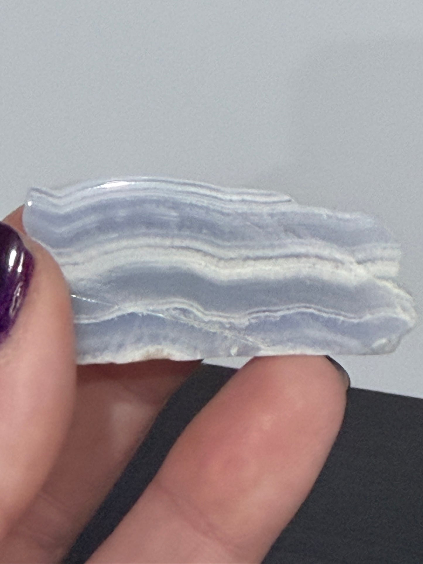 Blue Lace Agate Cake Slice – | 17g H