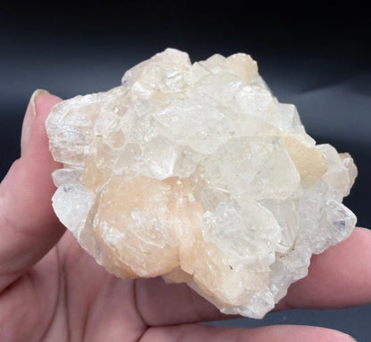 Apophyllite with Peach Stilbite Crystal Cluster