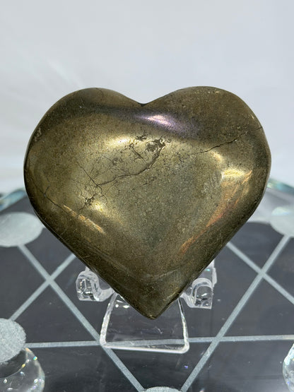 Pyrite Heart with Stand 5.6cm C