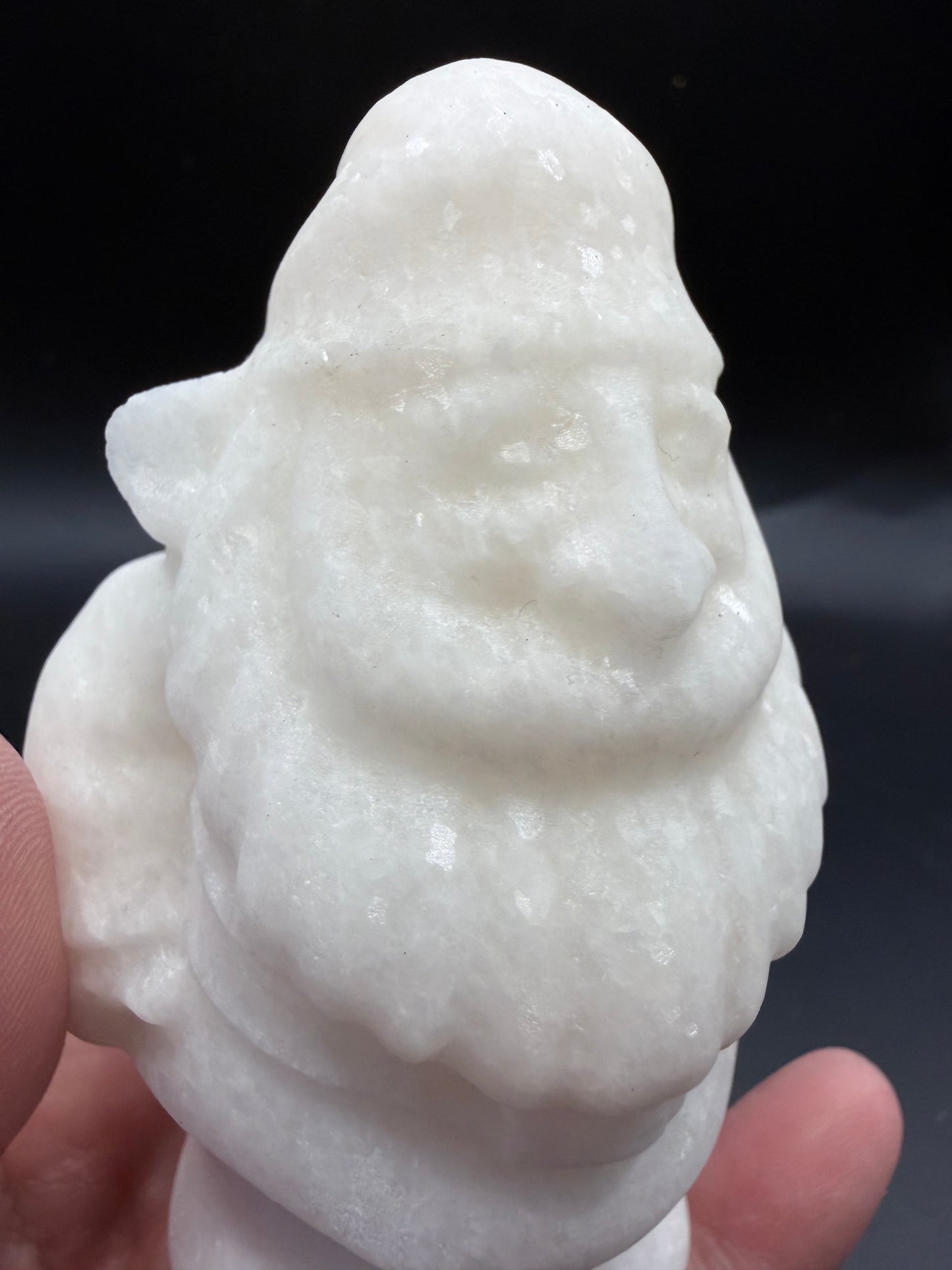 Crystal white marble Jade Gnome Carving – 10cm