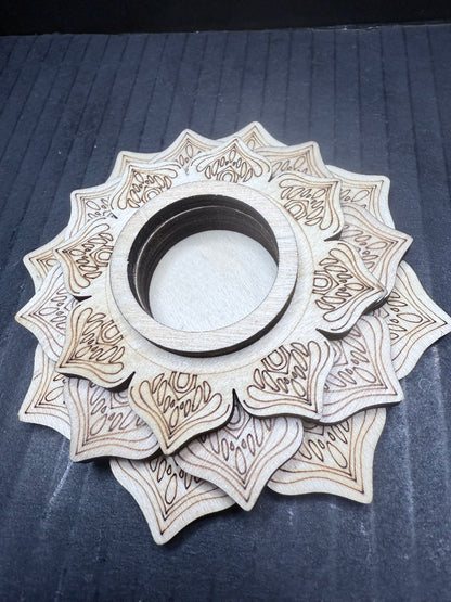 Lotus wooden sphere Holder