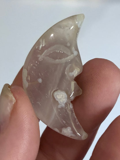 Crystal Moon Face Carvings – Choose Your Own