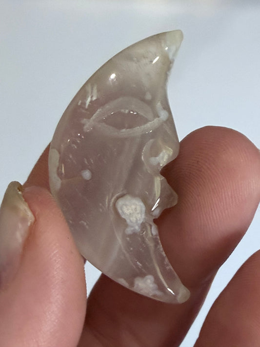 Crystal Moon Face Carvings – Choose Your Own