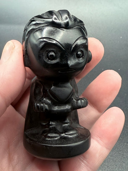 Black Obsidian Superman Carving