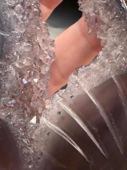 Agate Druzy Swan Carving