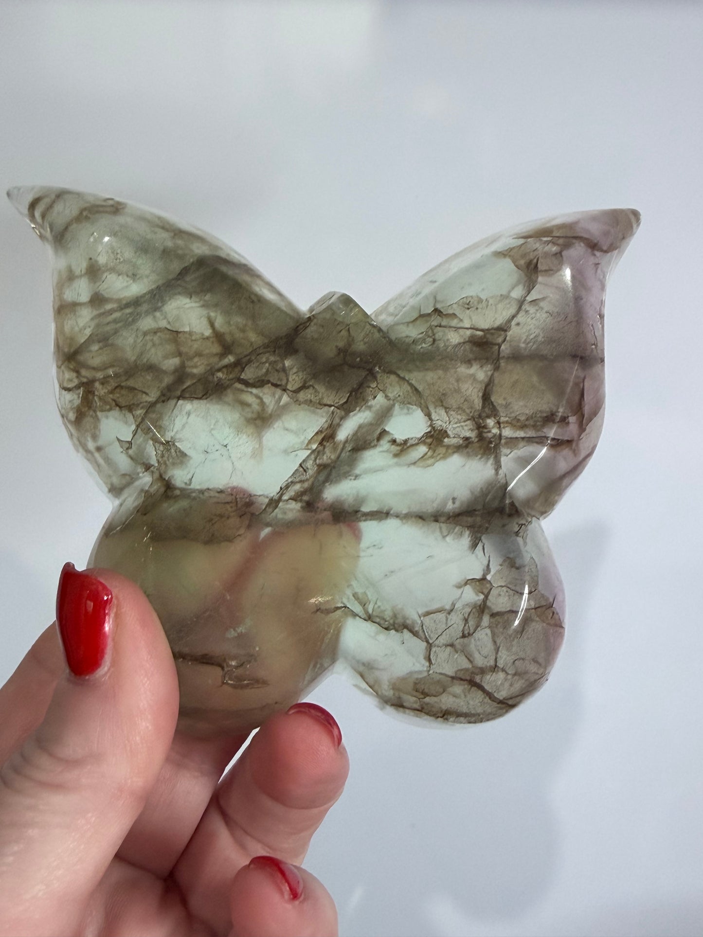 Dendritic Fluorite Butterfly Bowl – 317g