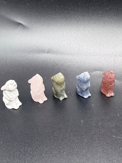 Labradorite Wolf Carving – 3.2cm