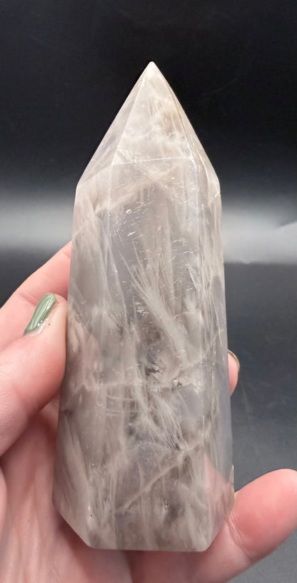 Blue Rose Quartz Tower 366g